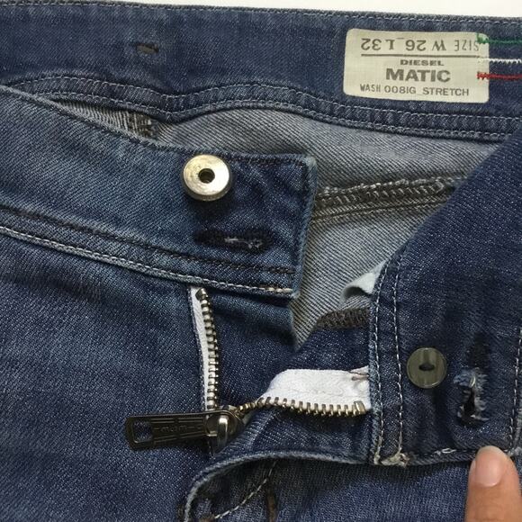 Diesel Matic Wash 008IG_Stretch W26 L32 Blue Women's Jeans Low Rise Straight - Picture 7 of 11